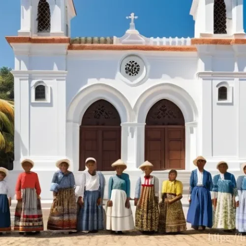 Home 28 동티모르와 인도네시아 관계 - **Prompt 1: Cultural Blend in Colonial East Timor**
"A vibrant, richly detailed scene capturing ...