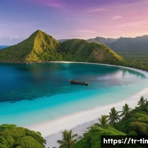 Home 26 동티모르 이민 정책 - **"A breathtaking, high-angle panoramic view of Jaco Island, East Timor, at sunrise. The pristine tu...